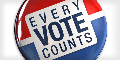 Every Vote Counts Button