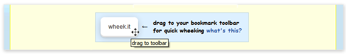 move cursor over wheek.it short link bookmarklet